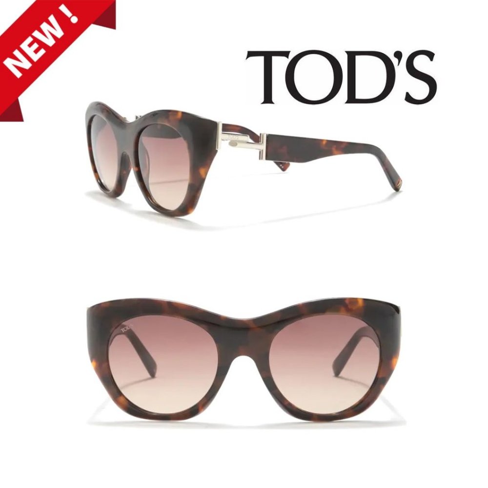 🔵 Tod's Havana Cat Eye Sunglasses (Carrying Case & Cloth)